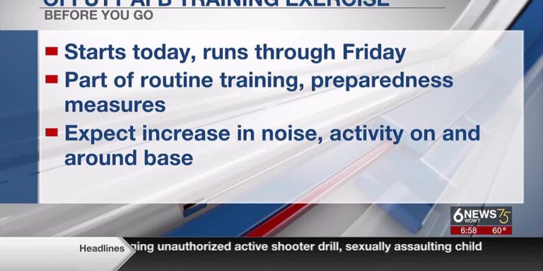 Offutt Air Force Base Conducts Public Training Exercise Warning