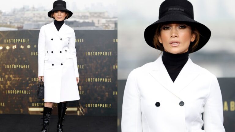 Jennifer Lopez Stuns in Dior Coat at London Photo Call